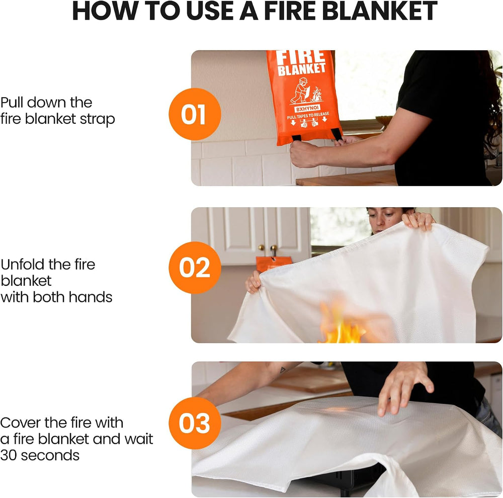 Fire Blanket for Kitchen and Home Camping Car Emergency Survival Safety,40&qu...