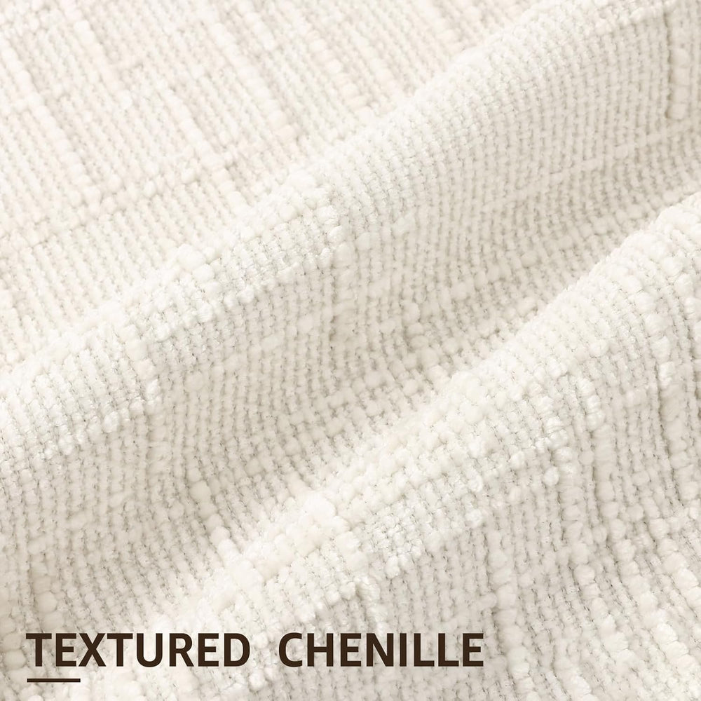 decorUhome Christmas Textured Chenille Throw Pillow Covers 26x26 Set of 2