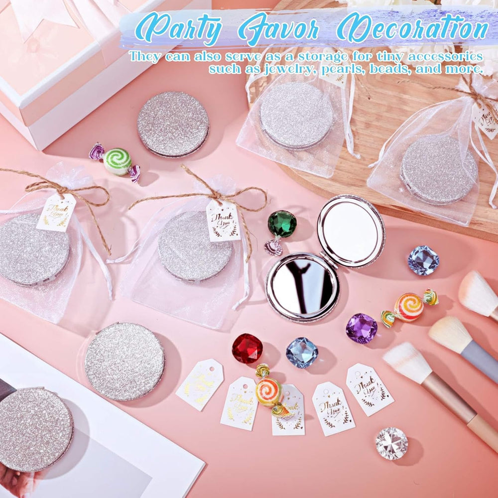 Chunful 30 Sets Compact Magnifying Mirrors Gifts with Thank You Card and Rope...