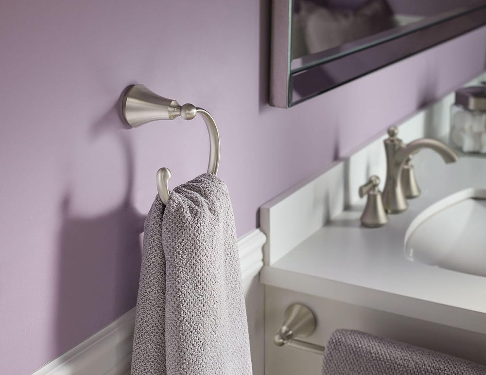 Moen YB5218BN Wynford Towel Bar, Brushed Nickel