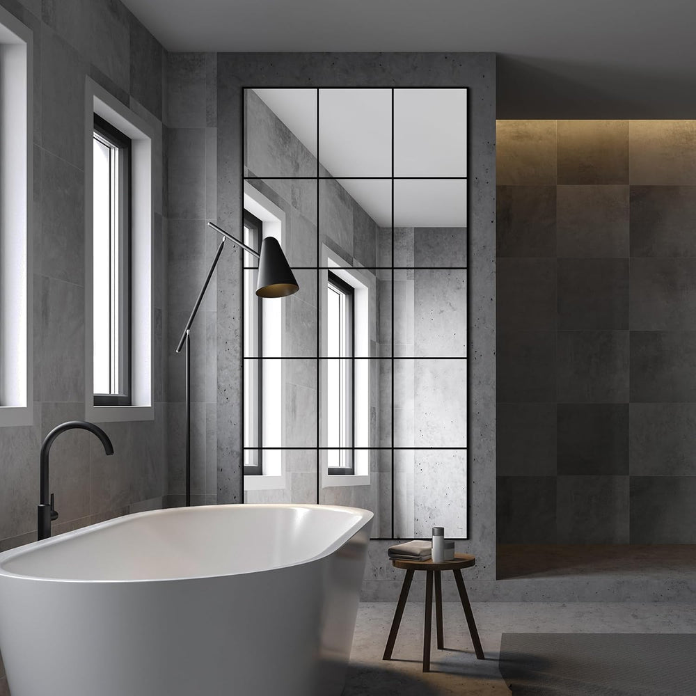 Delma Window Pane Full Length Mirror, 32"x64" Large Window Mirror, ...