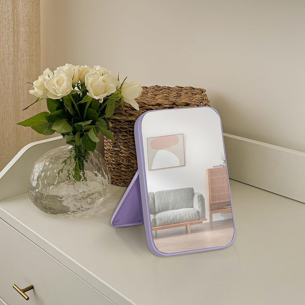 10Pcs Table Desk Vanity Makeup Mirror, 8-Inch Simple Portable Travel Mirror w...