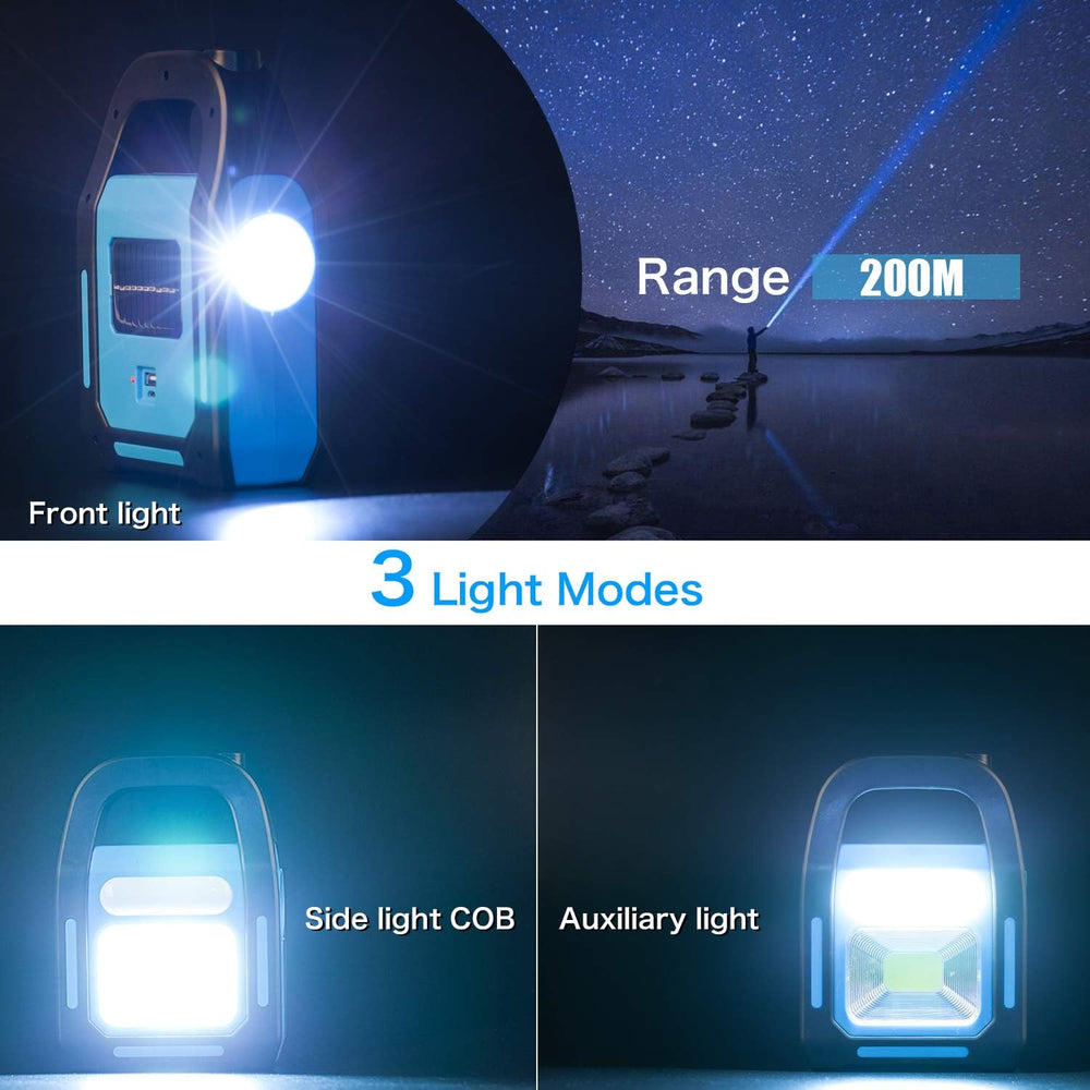 4 Pack 3 in 1 Solar USB Rechargeable Brightest COB LED Camping Lantern, Water...