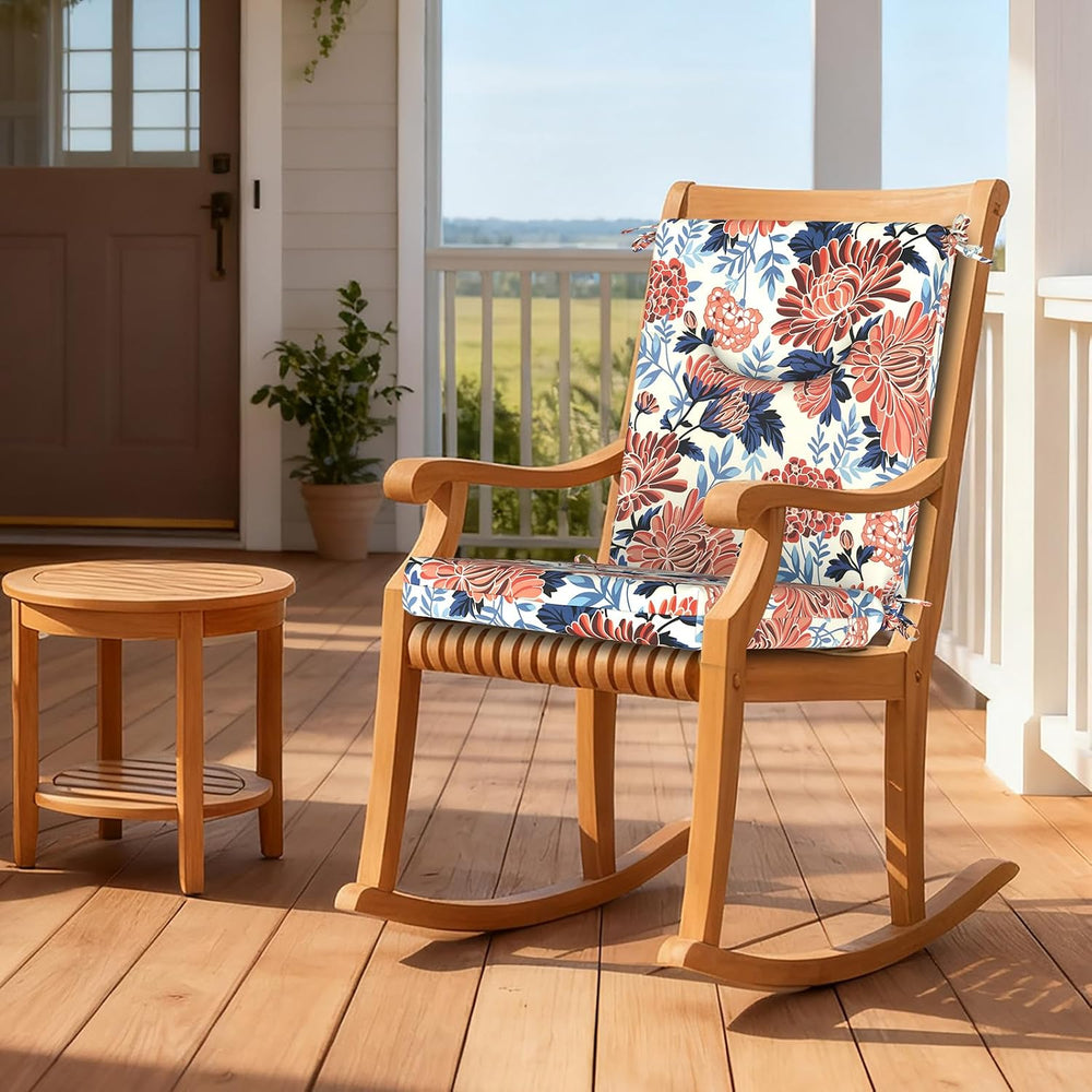 DYTXIII Outdoor High Back Chair Cushions Set of 2, 44x20 in Water Repellent P...