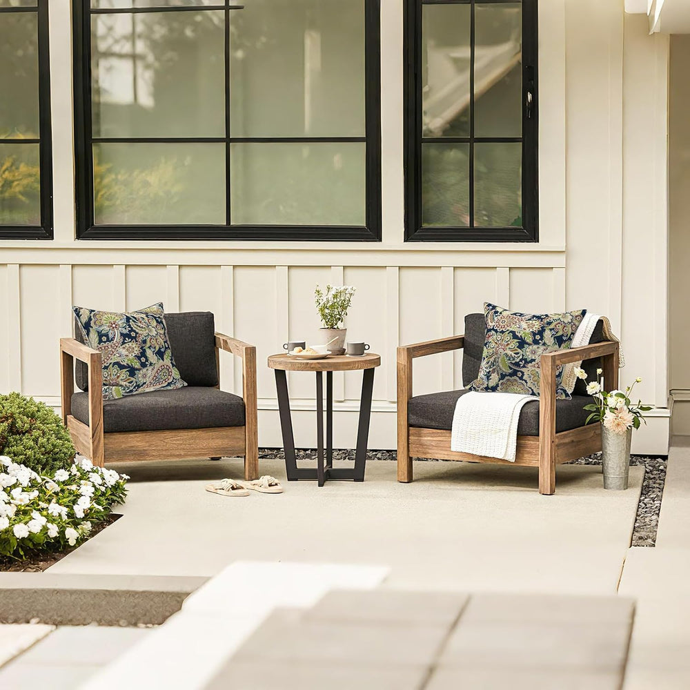 LVTXIII Set of 2 Patio Throw Pillows 16"x16" Fade Resistant Outdoor...