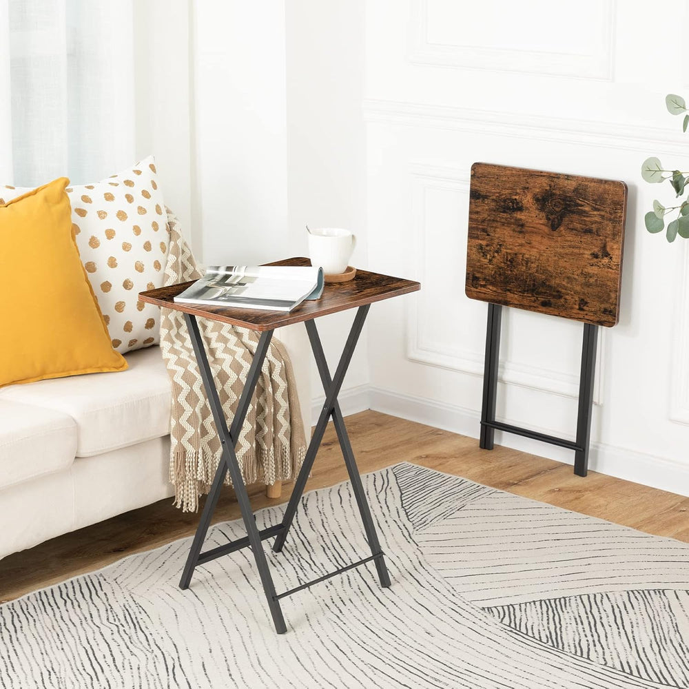 HOOBRO Folding TV Tray Table, TV Tray, Snack Table for Small Space