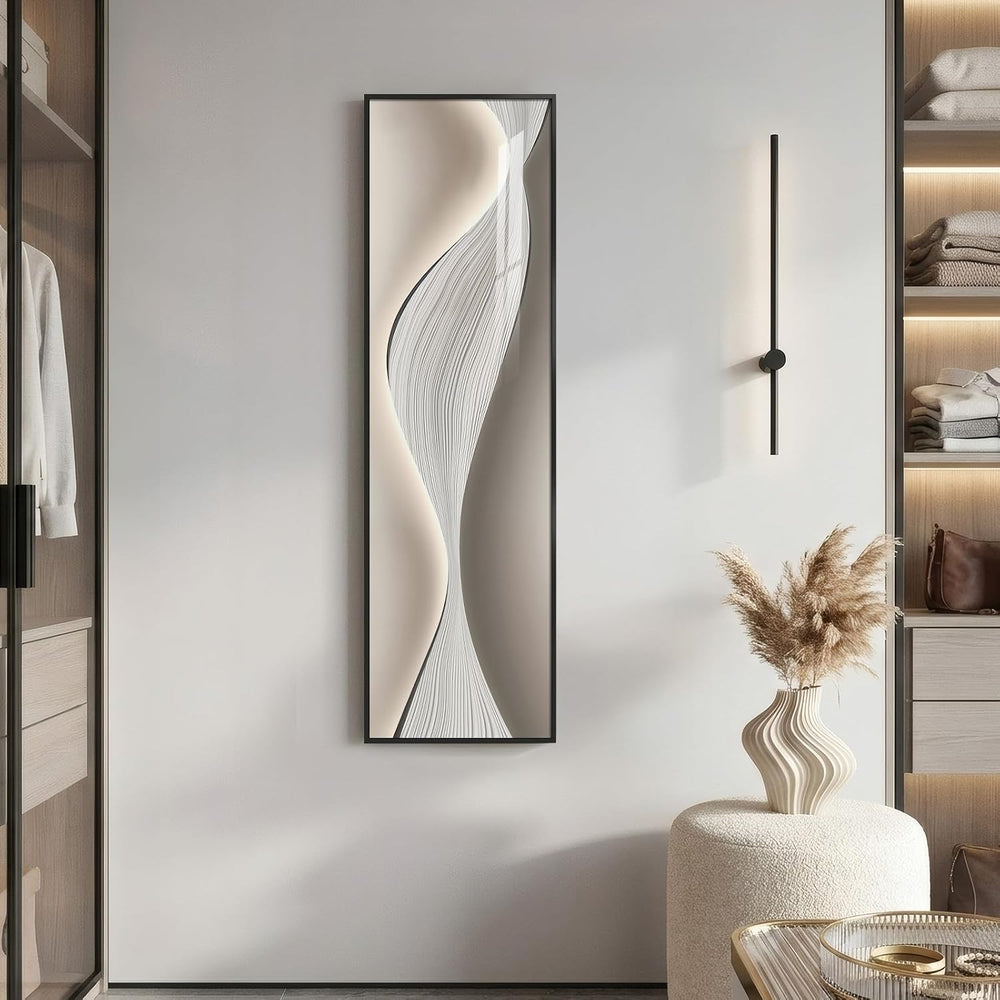 Framed Sliding Wall Mounted Full Length Mirror, Modern Full Body Mirror