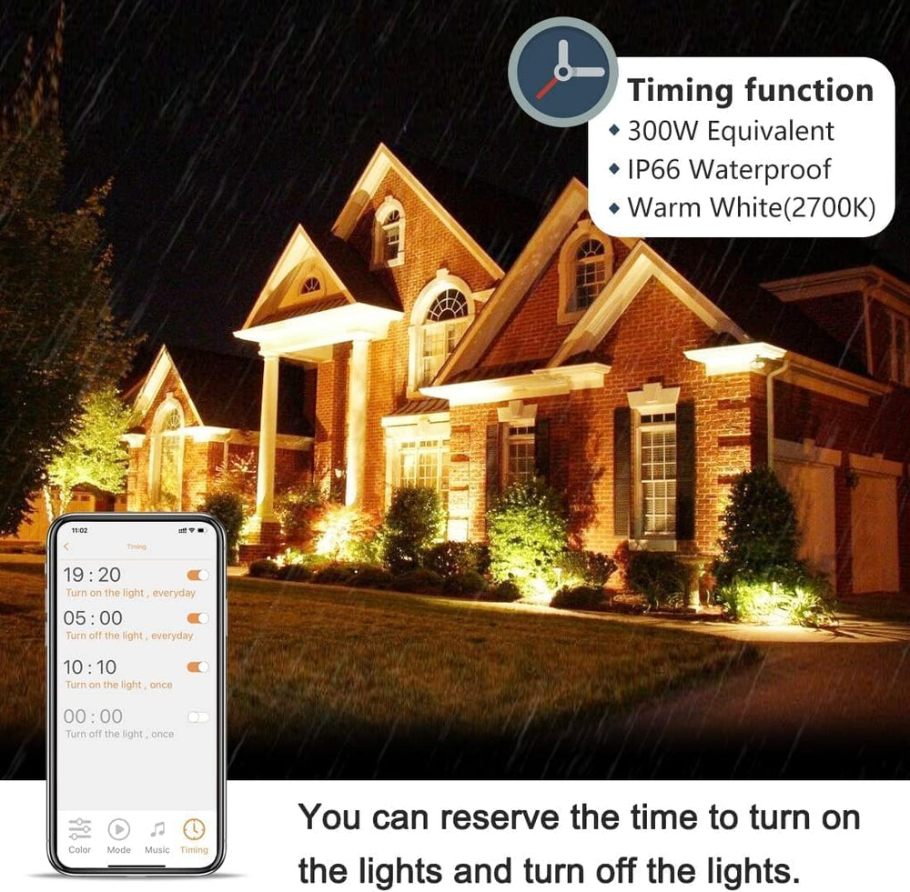MELPO Led Flood Light 30W, 300W Equivalent Outdoor Color Changing Lights