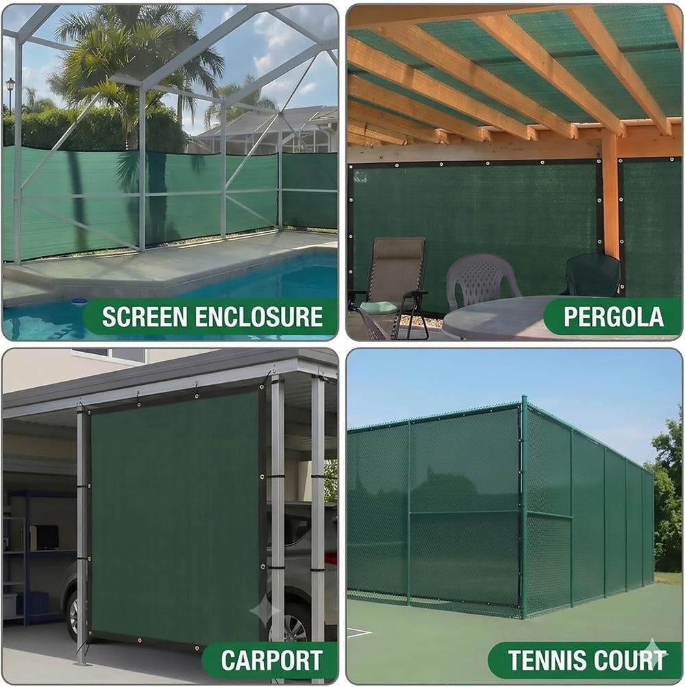 Privacy Screen 6ft x 50ft Dark Green HDPE Fence 90% Blockage