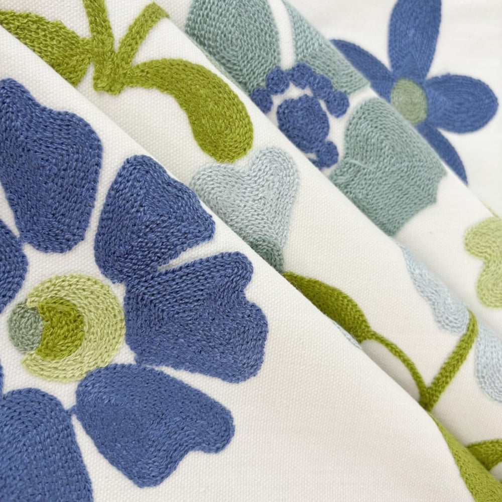 IcosaMro Pack of 2 Embroidered Floral Decorative Throw Pillow Covers 18x18 In...