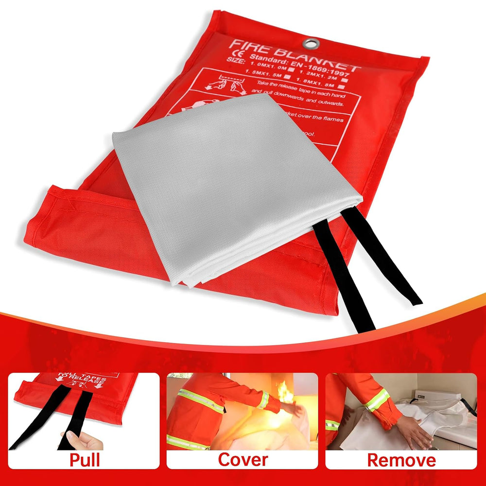 Emergency Fire Blankets for Home and Kitchen,8-Pack 40"x40"