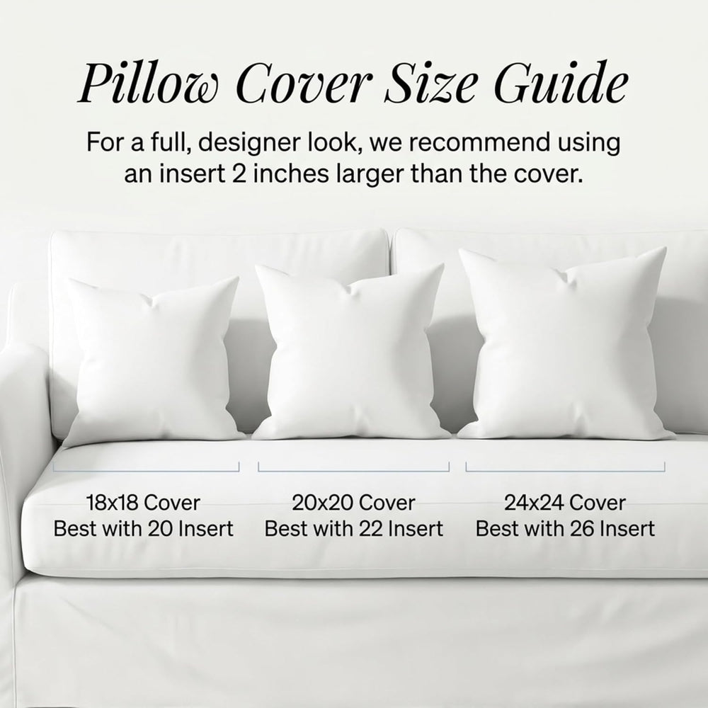 Jillien Harbor “The Juliet” Floral Block Print Pillow Cover – Soft Blue and O...