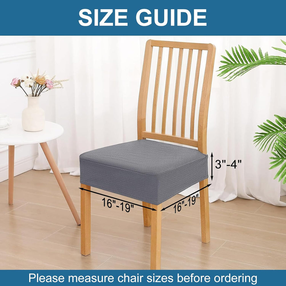 Smiry Waterproof Seat Covers for Dining Room Chairs, Set of 6