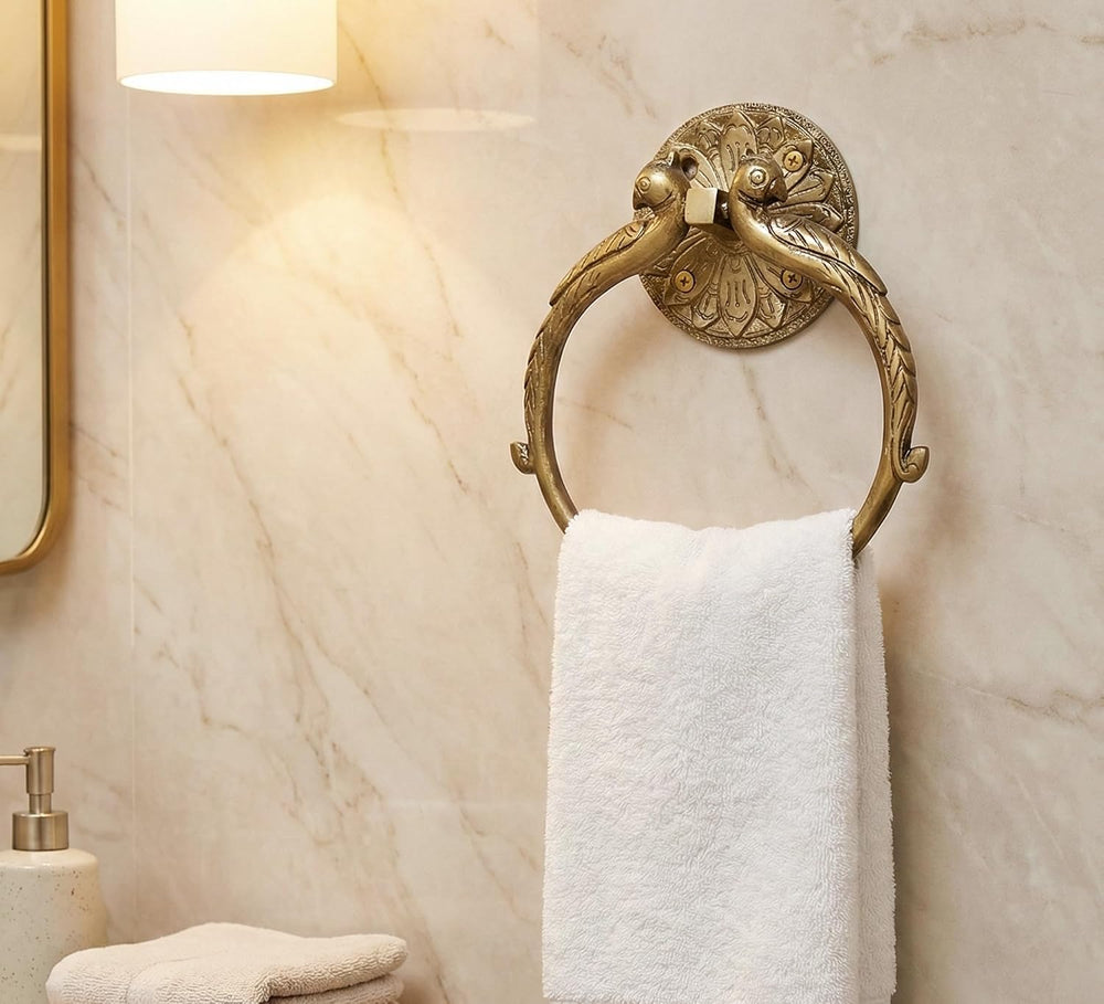 7.5" Inches - Brass Hand Towel Hanger Holder | Hand Towel Hanger Holder ...
