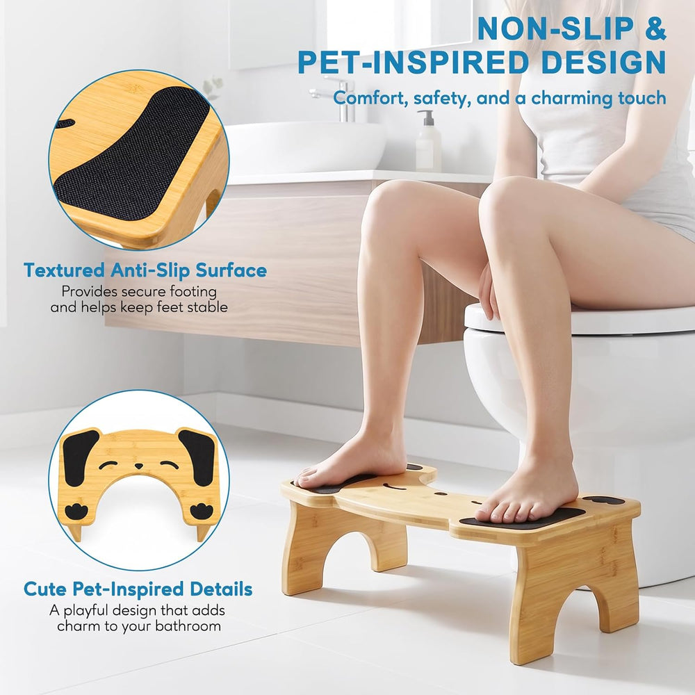 Foldable Toilet Stool, 7 Inch Poop Stool for Bathroom