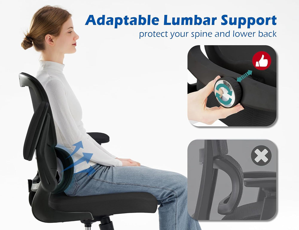 TRALT Ergonomic Office Chair Desk Chair with Adjustable Lumbar Support