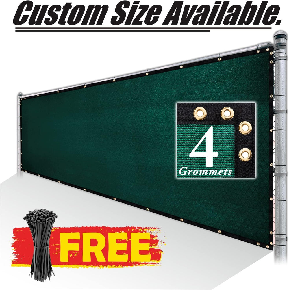 Royal Shade 6' x 10' Green Fence Privacy Screen, Heavy Duty Windscreen
