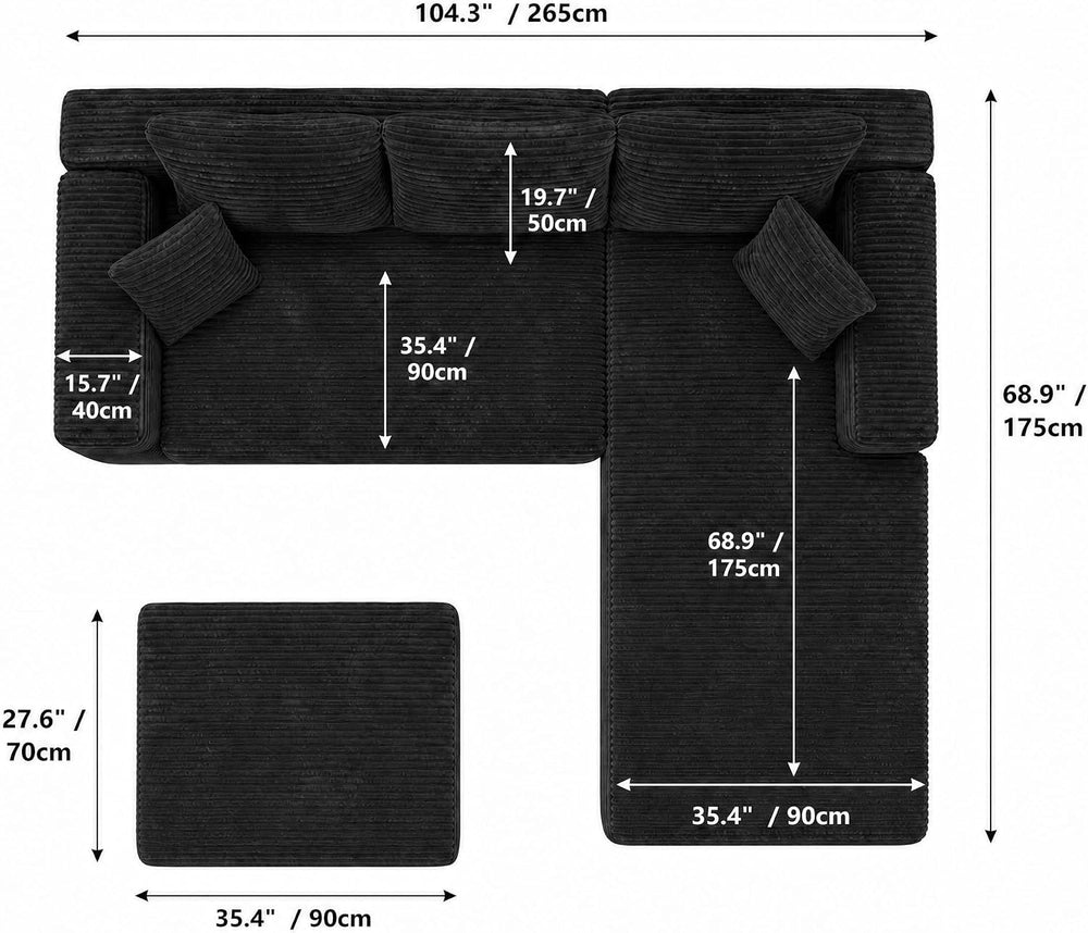Boneless Couch Modular Sectional Sofa Cloud Couch