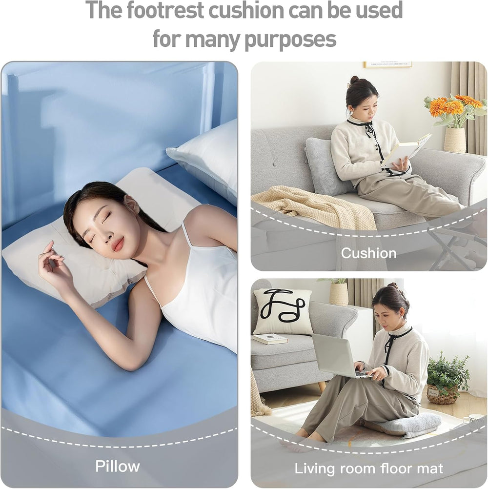 LITA Folding Ottoman, Upholstered Folding Foot Rest Stool for Living Room