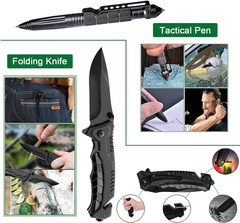 Angieast Survival Kit 35 in 1, First Aid Kit, Survival Gear, Survival Tool Gi...