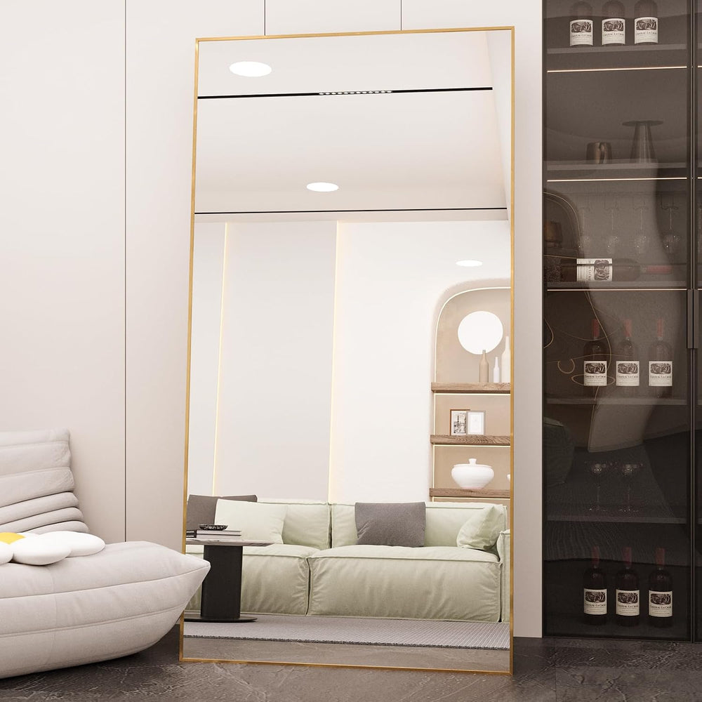 LFT HUIMEI2Y 76"x34" Full Length Mirror, Gold Floor Mirror