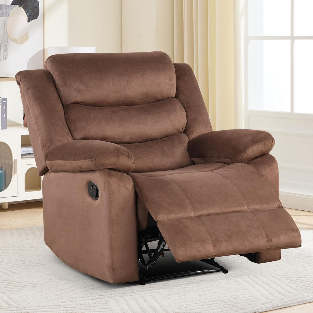 CANMOV Manual Recliner Chair for Adults, Upholstered Fabric Sofa Chair with O...