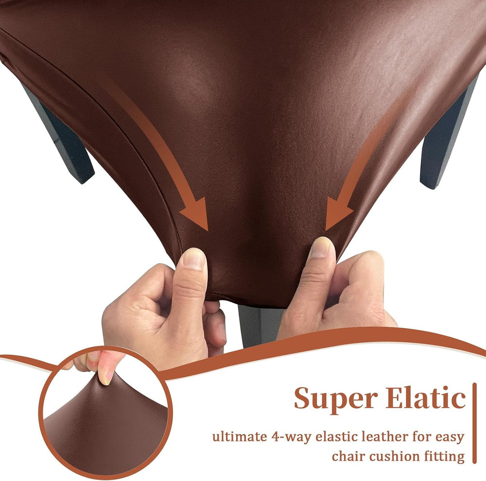 PU Leather Bar Stool Covers with Backs Waterproof Bar Stool Chair Covers