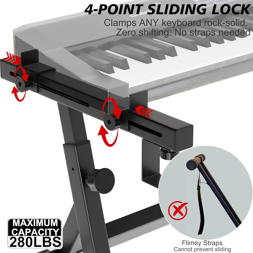 Z-Style Keyboard Stand for 54-88 Key Piano, Heavy Duty