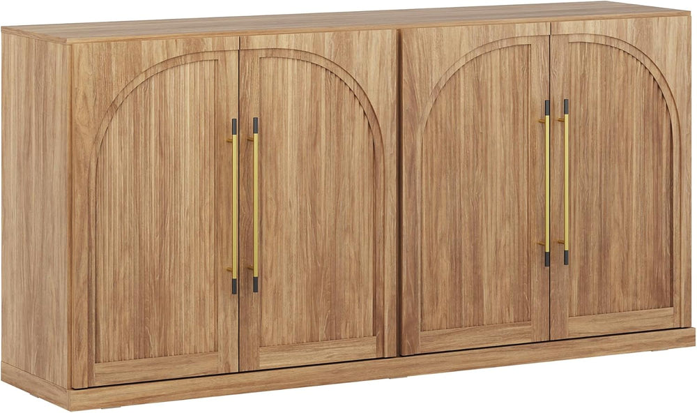 BELLEZE Jagger 65" Sideboard Buffet Cabinet - Camel