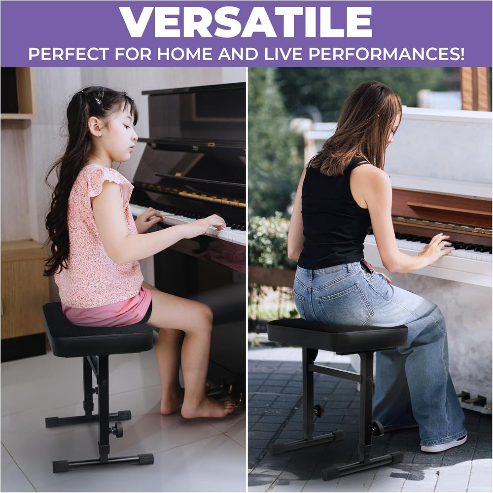 Liquid Stands Piano Bench Adjustable Stool – Music Keyboard Bench Seat for Pi...
