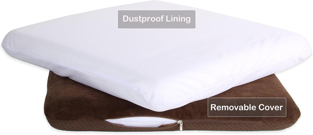 Sigmat Recliner Seat Cushion Memory Foam 20x20x3 in Camel