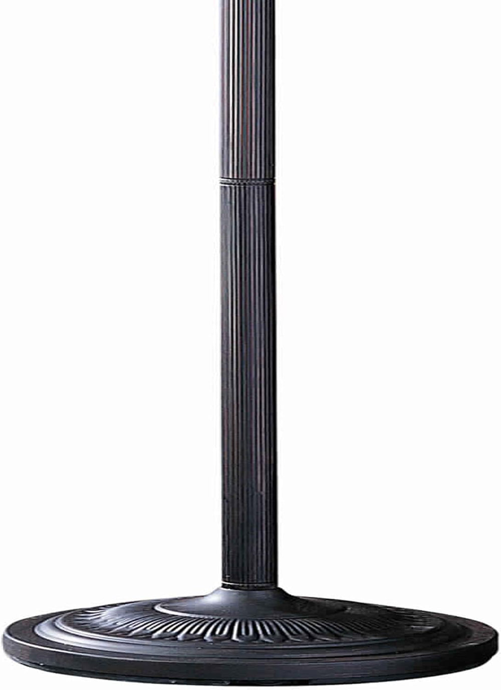 Benjara 3 Way Metal Body Torchiere Lamp with Conical Mica Shade, Bronze