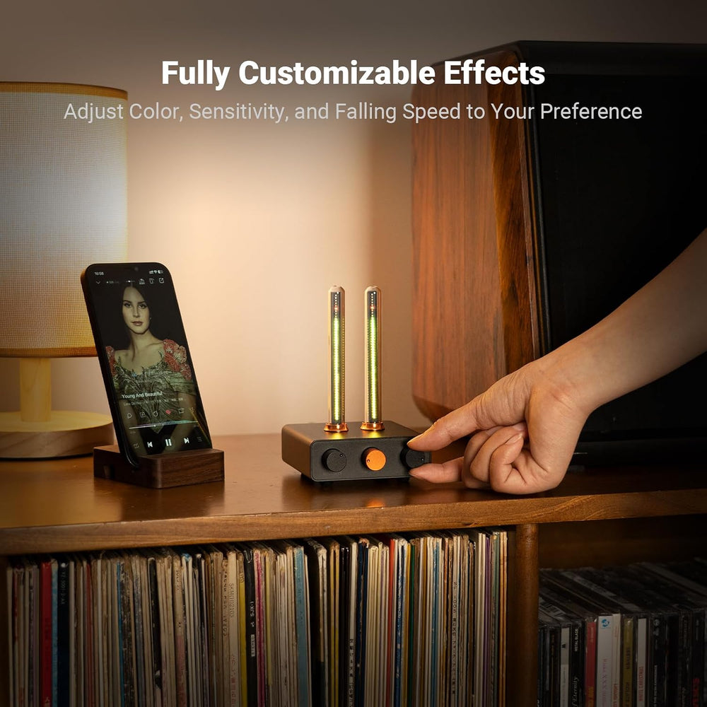 Fosi Audio Music Visualizer, Sound Pickup Spectrum Analyzer, Vintage Tube RGB...