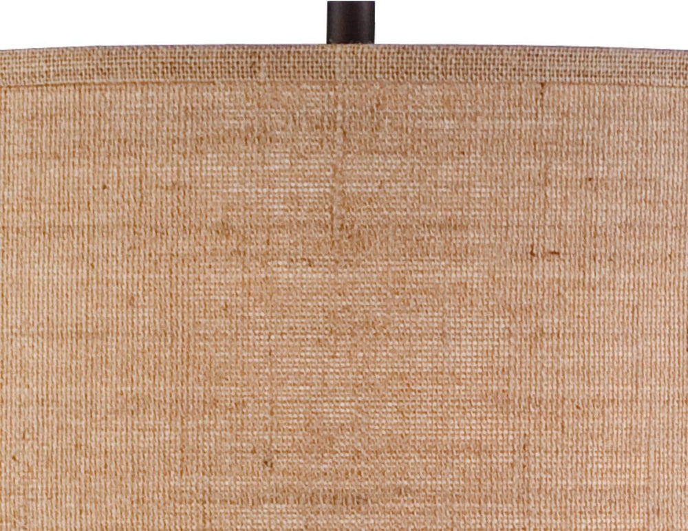 Garth 63 1/2" Tall Pull Chain Bronze and Burlap Floor Lamp