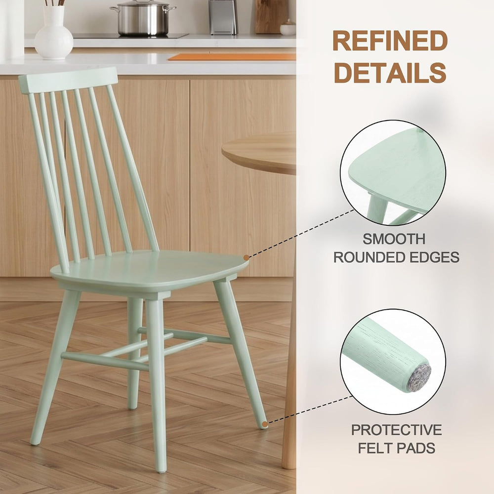 DUHOME Wooden Dining Chairs Set of 4, Mint