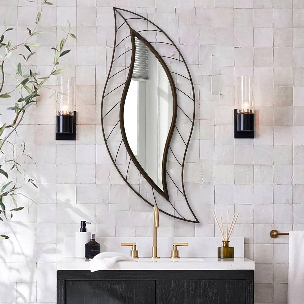 ironsmithn Rustic Mirrors for Wall, 45" x 18.5" Modern Mirror for V...