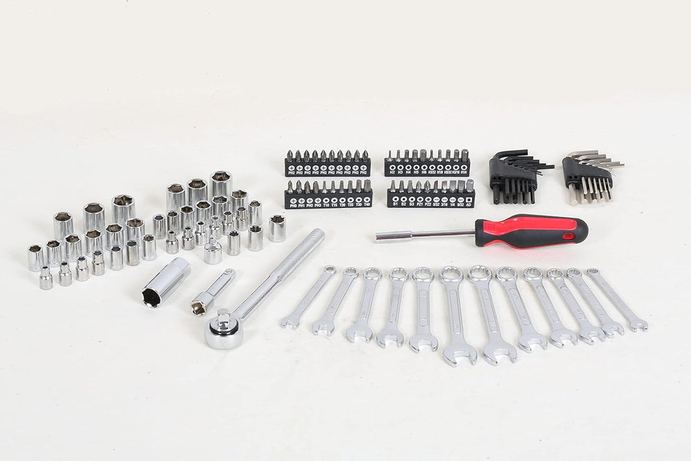 MECHMAX 121-Piece Mechanics Tool Set, 1/4 & 3/8-Inch Drive