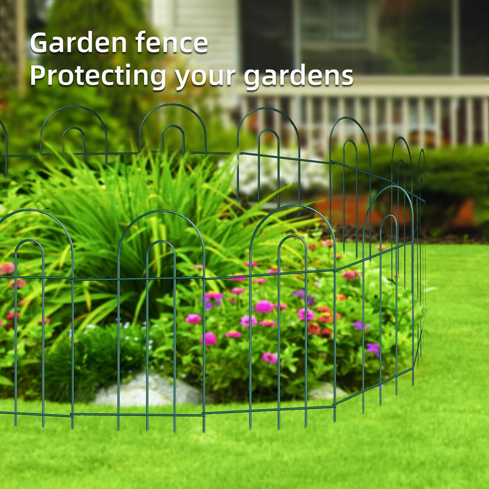 Decorative Garden Fence Border 32inX20ft Green Wire Garden Fencing for Yard