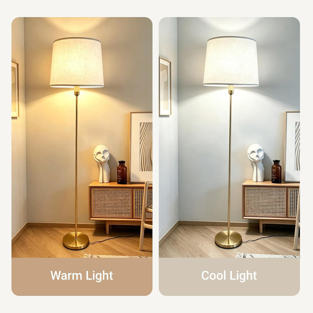 White Large Drum Lamp Shades Set of 2, 13"Top x 16" Bottom x 11&quo...