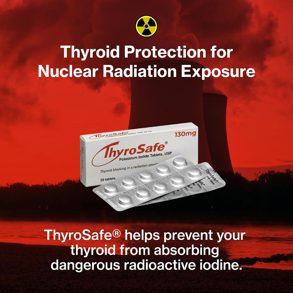 ThyroSafe Potassium Iodide 130mg Tablets (KI Pills) - Iodine for Radiation Em...