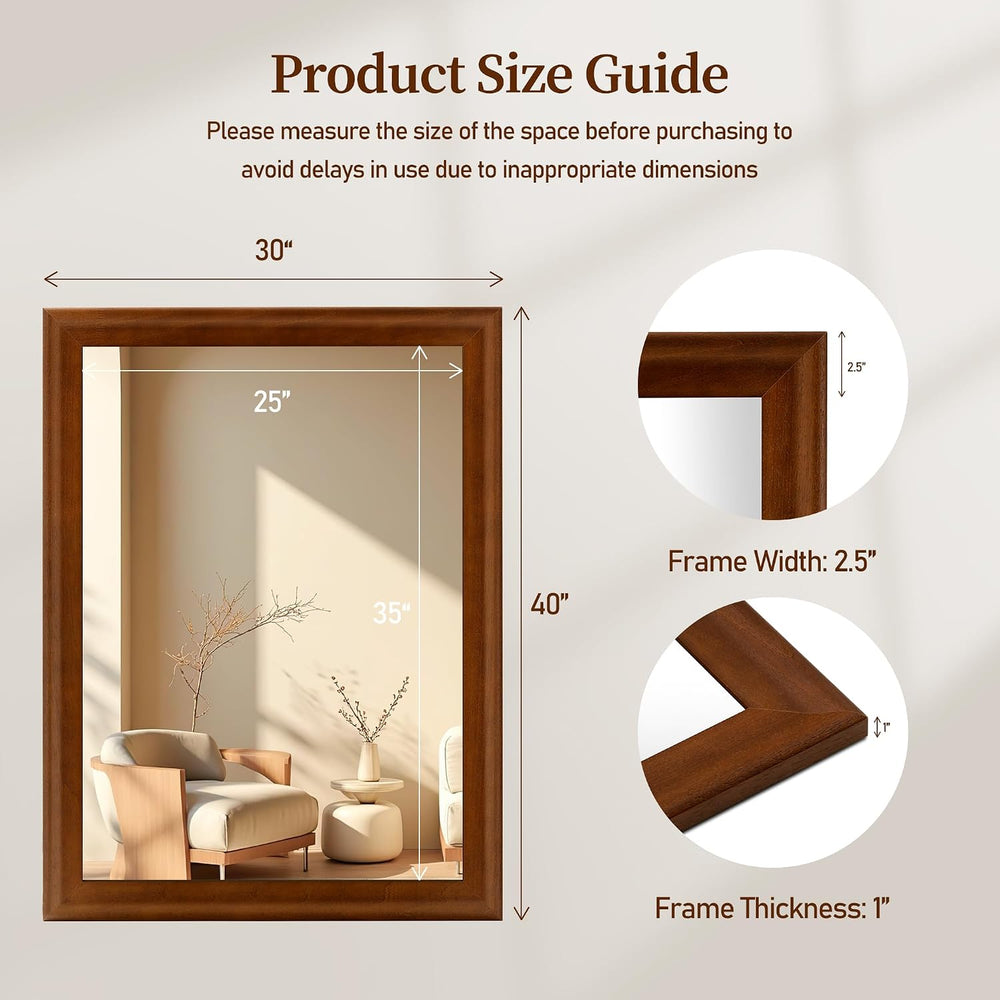 Tanmicoshomy 30x40 Inch Large Bathroom Vanity Rectangle Mirrors for Wall