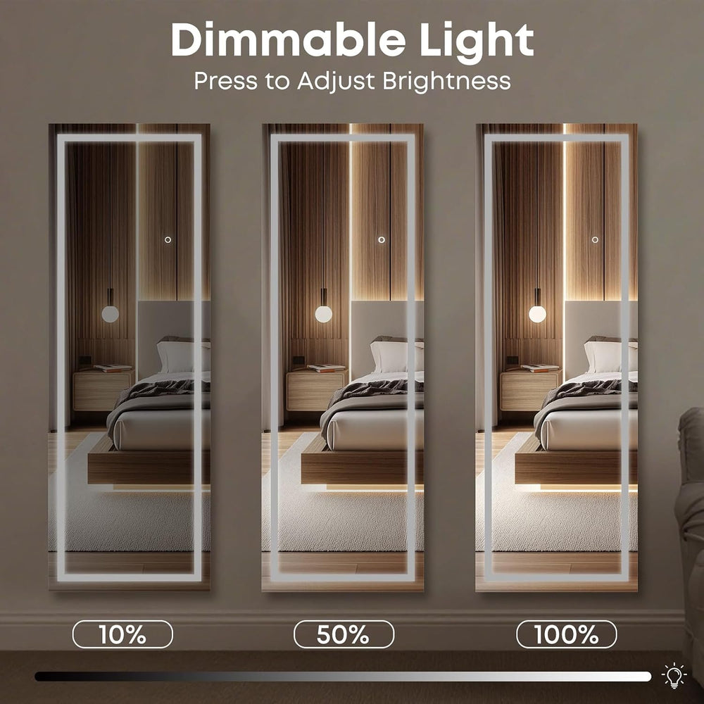 Kosmonia 56"x18" Full Length LED Mirror with Lights