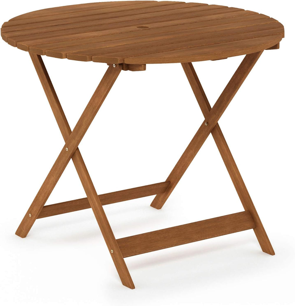 Furinno TIOMAN Outdoor Foldable Patio Table, Natural