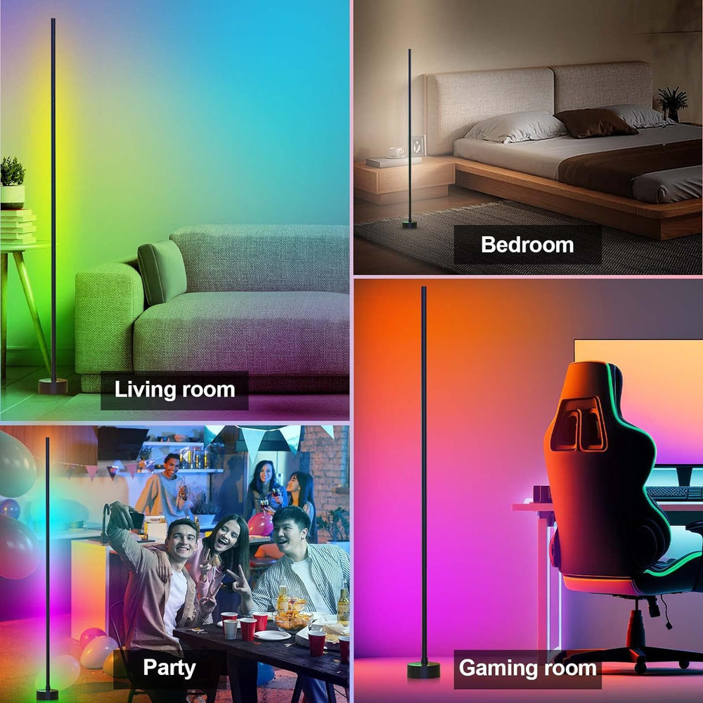 Miortior Corner Floor Lamp LED, 2-Pack Smart Corner Lamp for Living Room