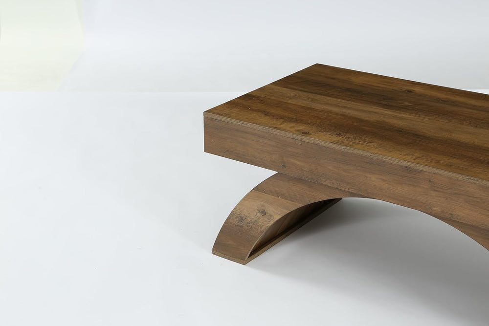 LITTLE TREE Modern Coffee Table, 47” Living Room Table, Rectangle Coffee Tabl...