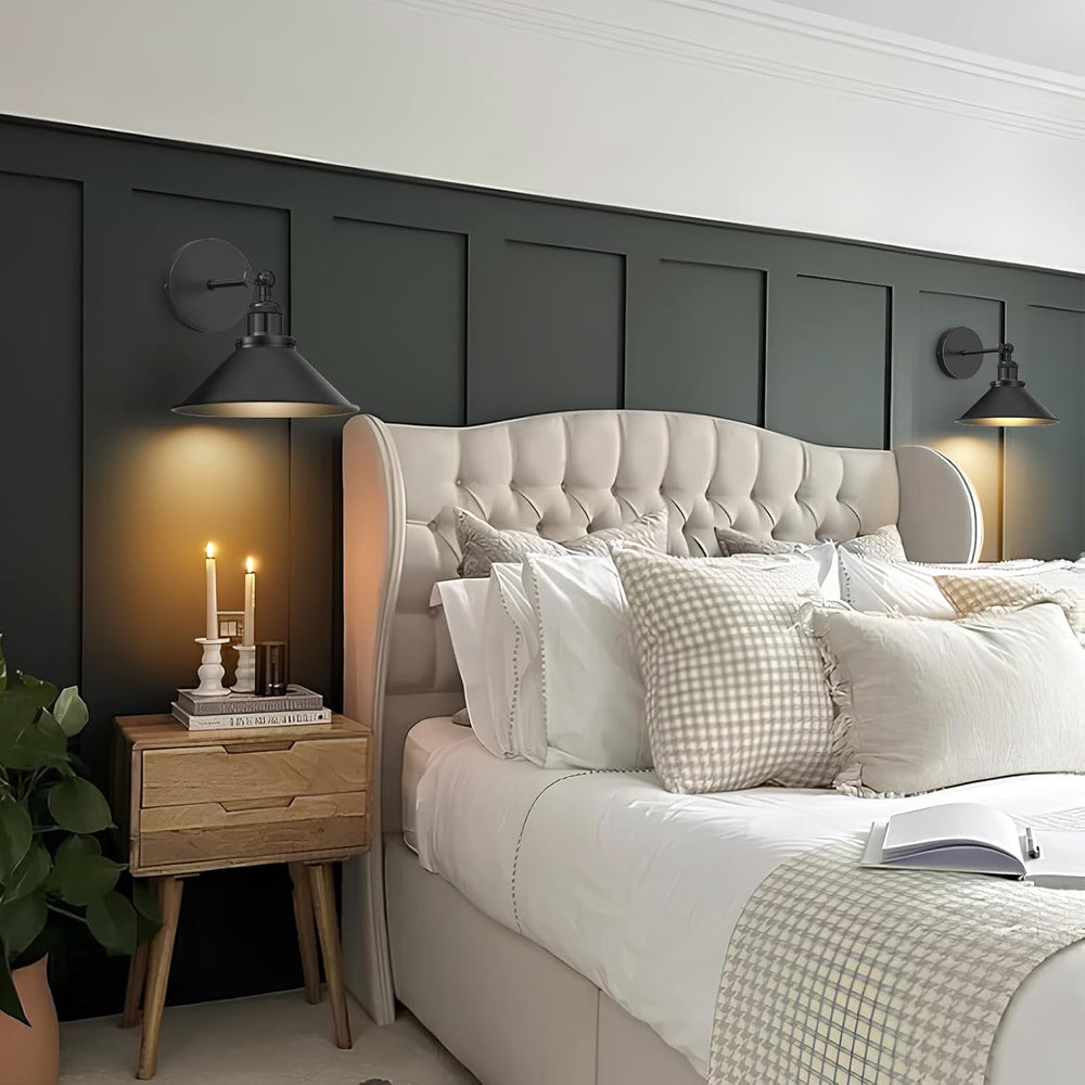 Battery Operated Wall Sconce Set of 2,Vintage Wireless Wall Sconces with Remo...