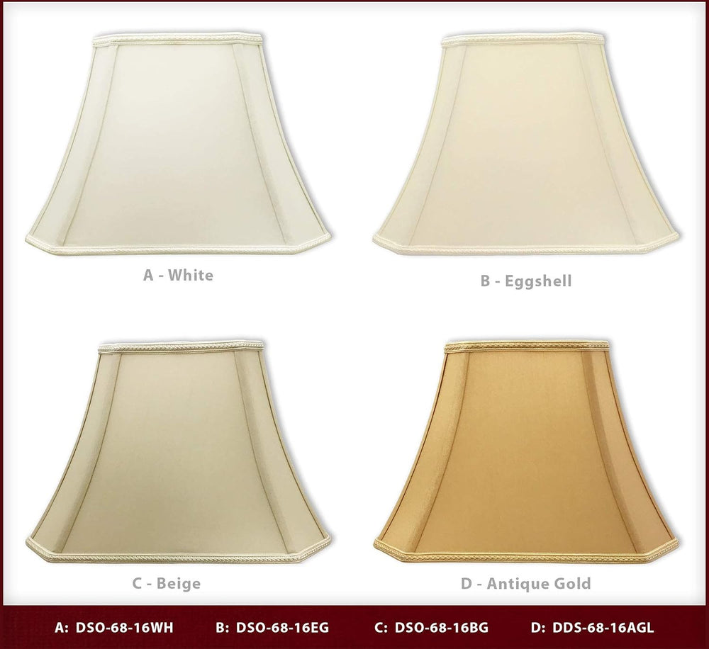 Royal Designs, Inc. DSO-68-16EG Rectangle Cut Corner Bell Designer Lamp Shade...
