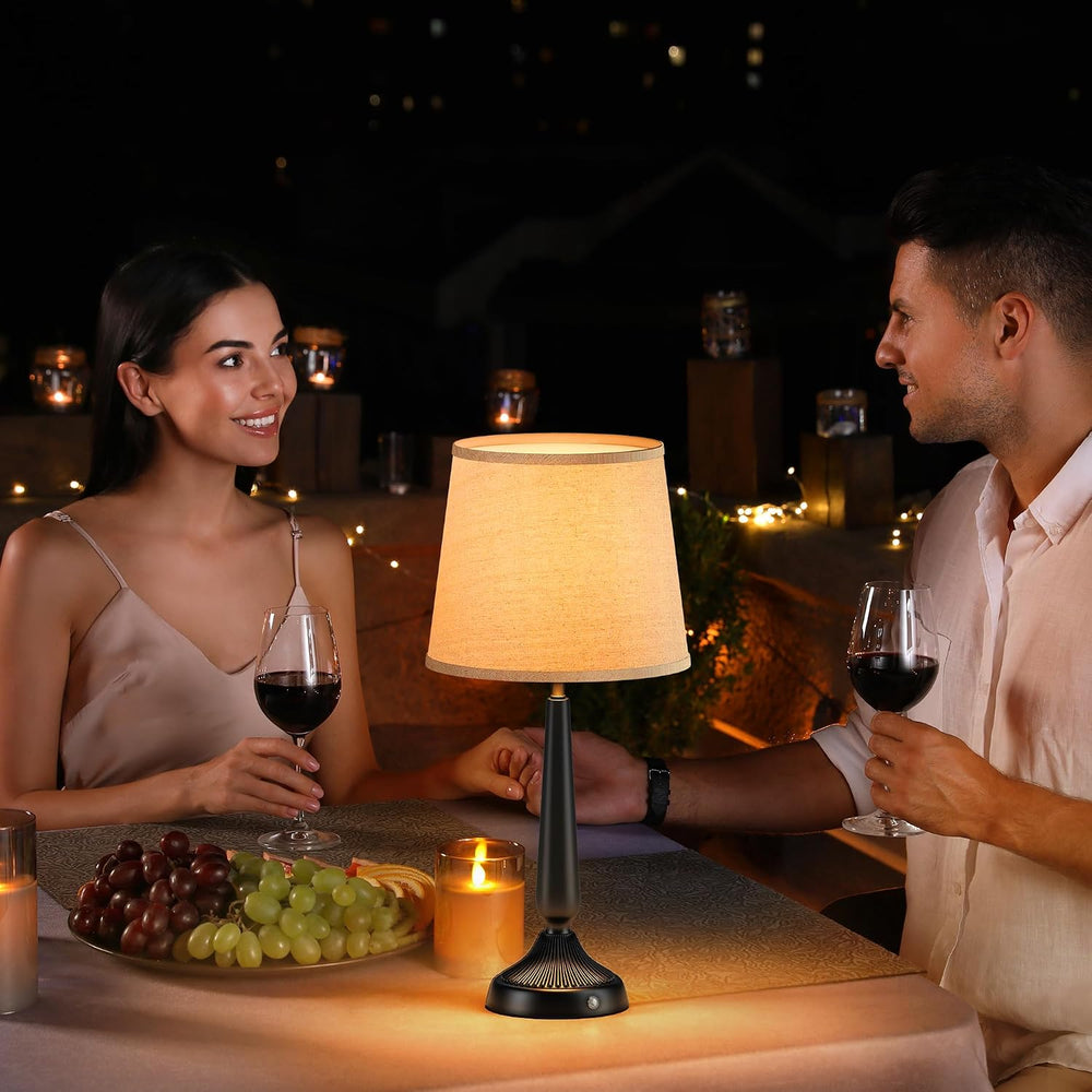 PARTPHONER Cordless Table Lamp, 5000mAh Battery Rechargeable Touch Lamp, 3-Le...