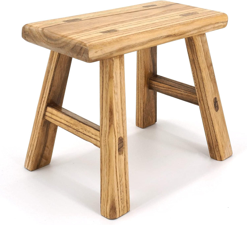 Handmade Solid Wood Stool Milking10 Height Wooden Step Stool Simple Wooden Vi...