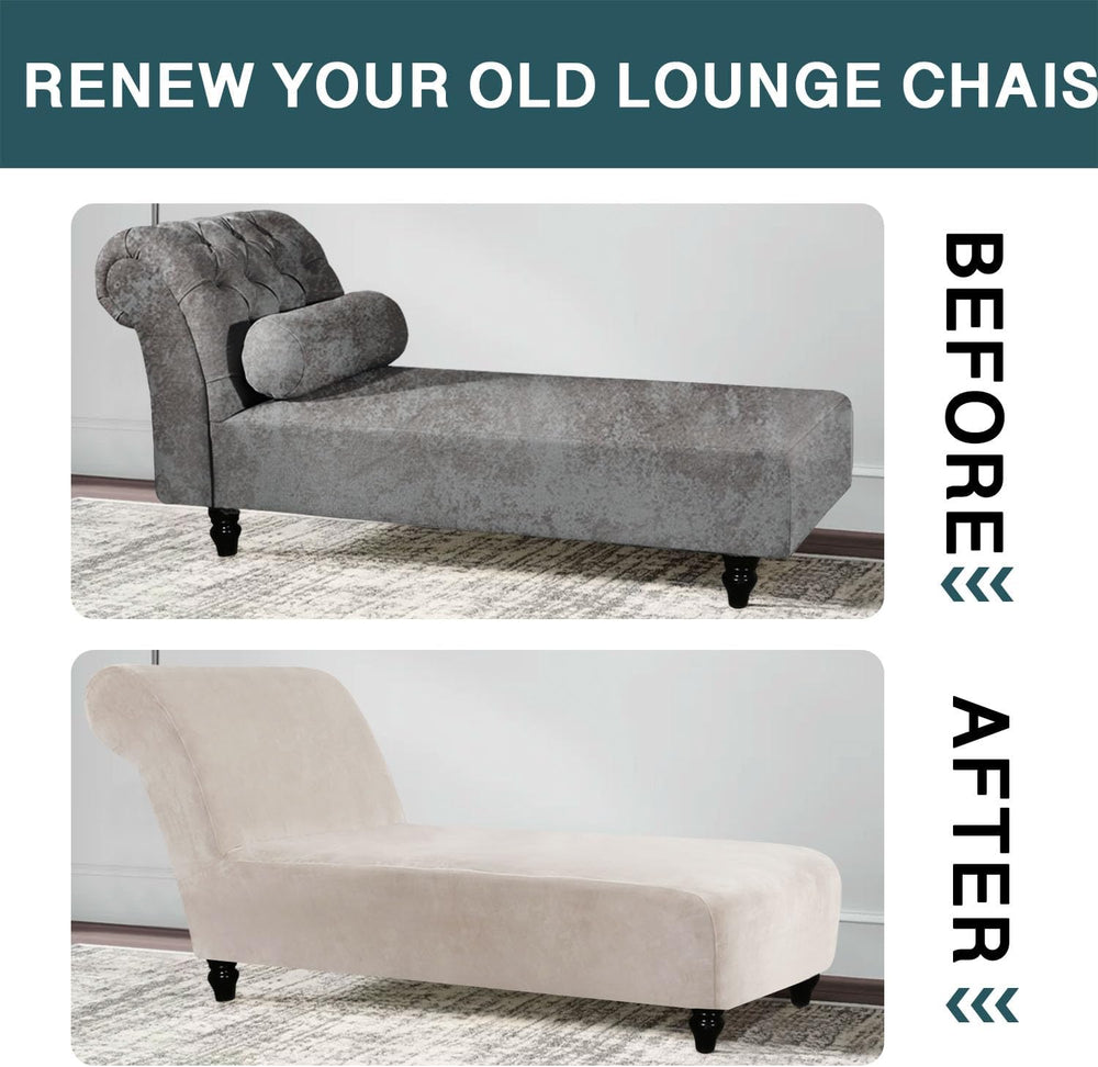 FantasDecor Chaise Lounge Velvet Luxury Covers for Living Room Indoor Stretch...
